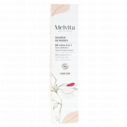 MELVITA Source de roses - BB Cr&egrave;me 6en1 Bio teinte claire 40ml