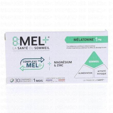8 MEL+ M&eacute;latonine 1mg (x30 comprim&eacute;s)