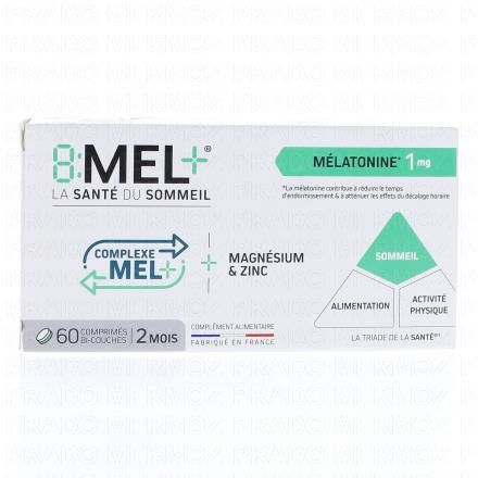 8 MEL+ M&eacute;latonine 1mg (x60 comprim&eacute;s)