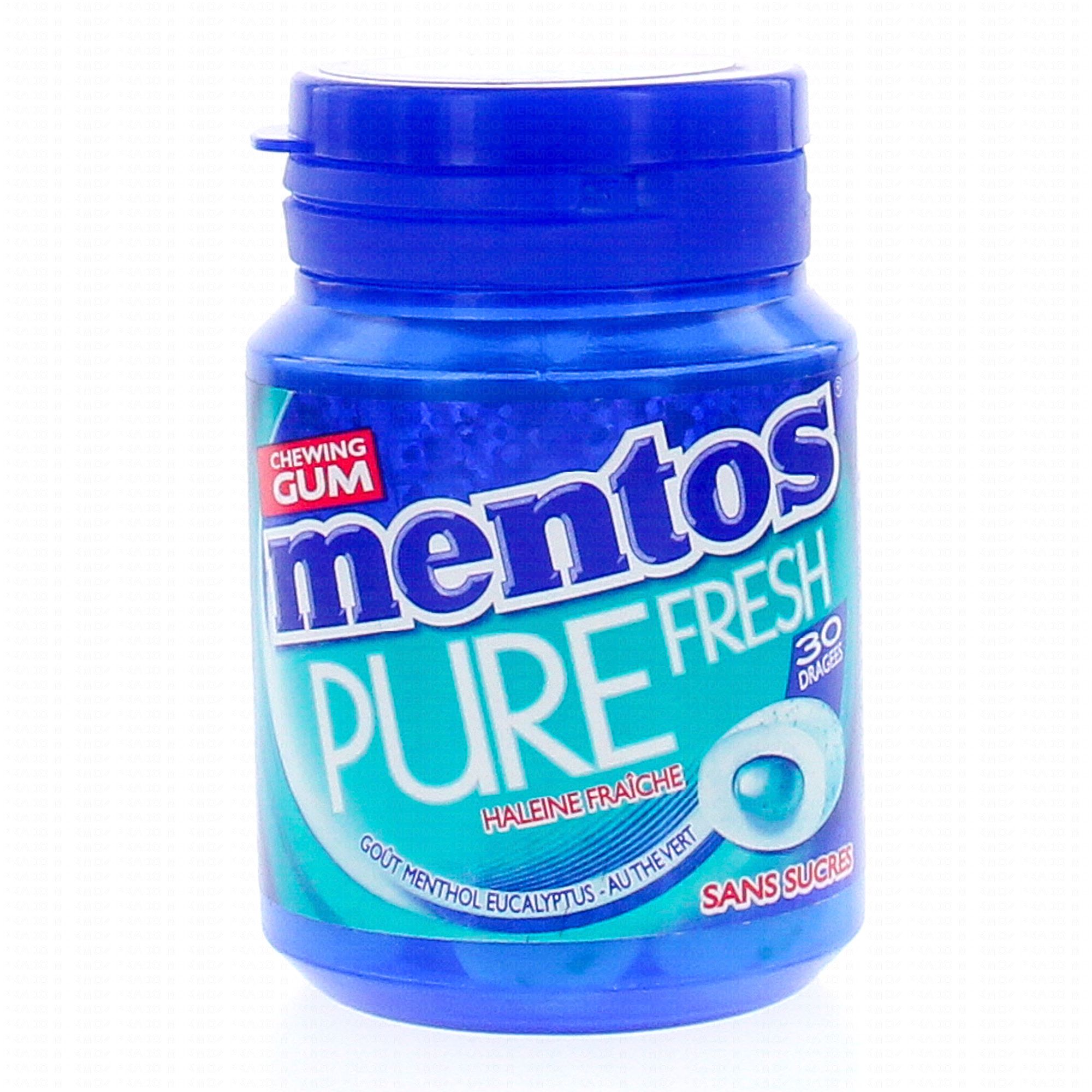 MENTOS Pure fresh Menthol Eucalyptus 30 pièces - Pharmacie Prado Mermoz