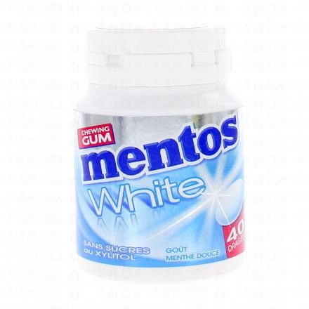 MENTOS White goût menthe douce sans sucres 40 pièces