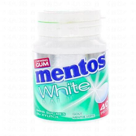 MENTOS White goût menthe verte sans sucres 40 pièces