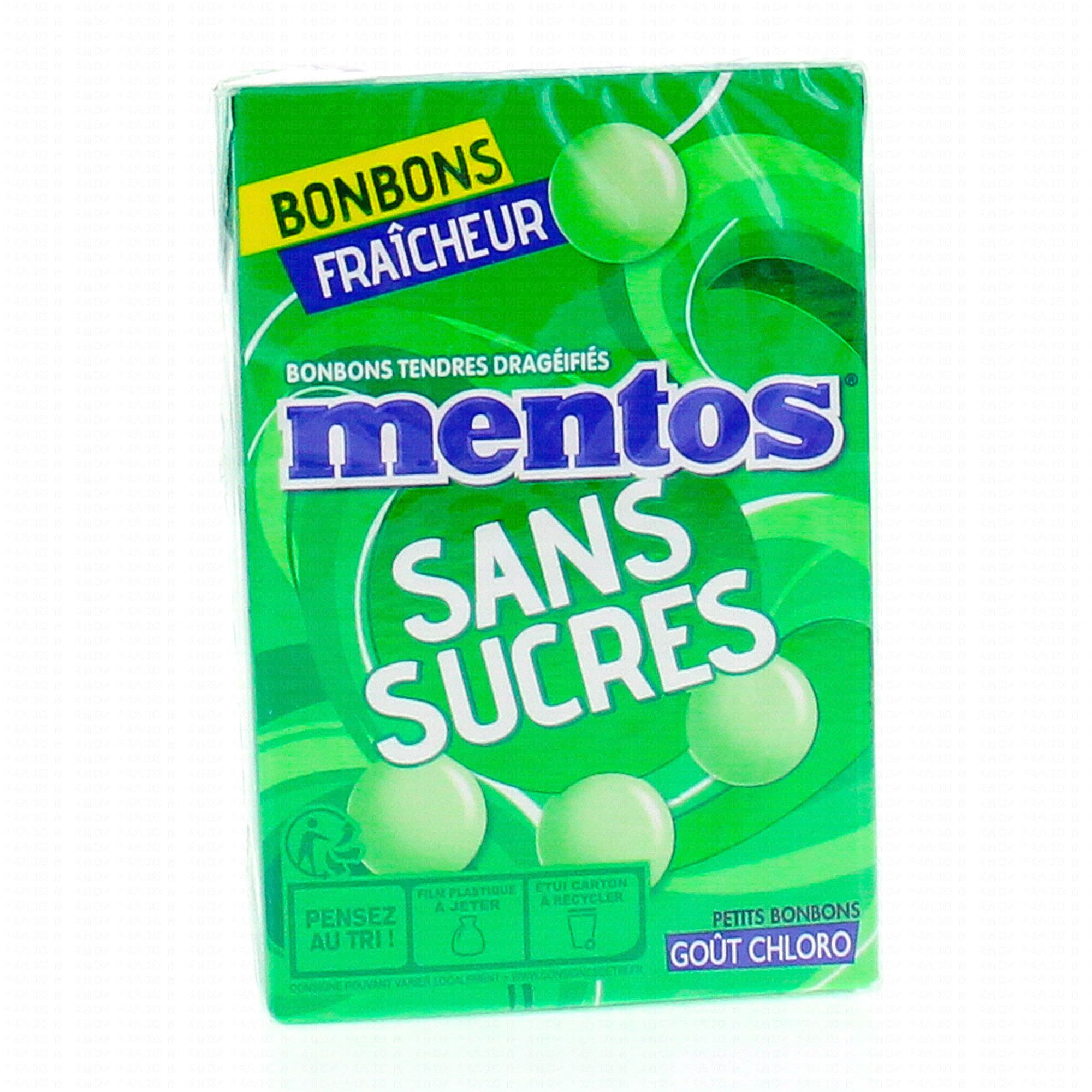 Bonbon sans sucre menthe MENTOS : la boite de 45 à Prix Carrefour