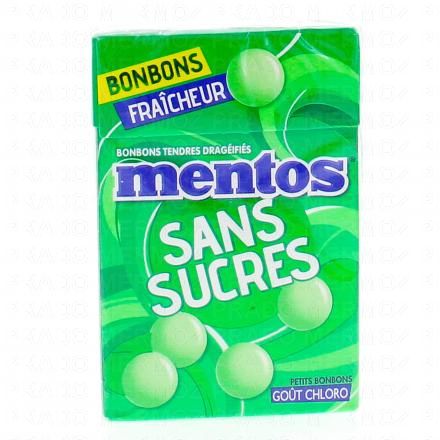 MENTOS Bonbons goût Chlorophile sans sucres 45 pièces