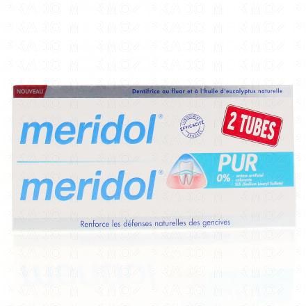 MERIDOL dentifrice pur 0% (lot de 2 *75ml)