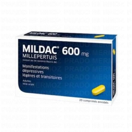 MILDAC 600mg boite de 20 comprim&eacute;s