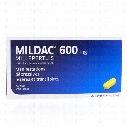 MILDAC 600mg boite de 20 comprim&eacute;s