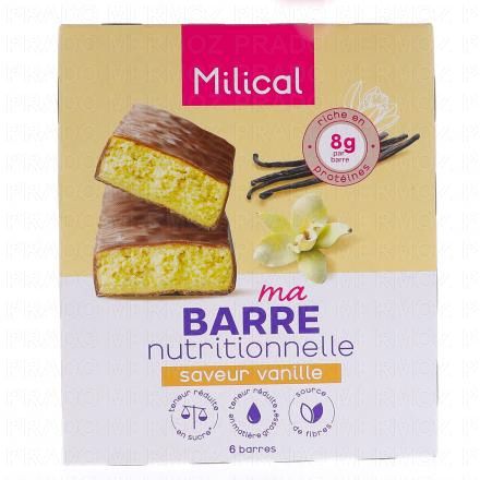 MILICAL Barre hypocalorique vanille x6