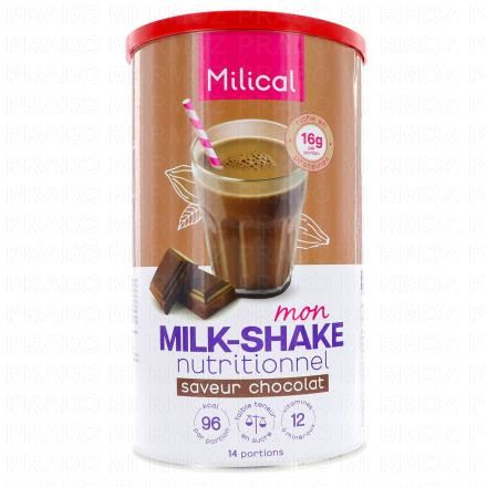 MILICAL Milk-shakes hyperprot&eacute;in&eacute; go&ucirc;t chocolat 420g