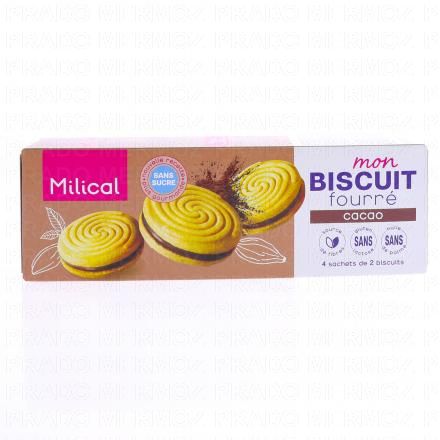 MILICAL Mon Biscuit Fourr&eacute; Saveur Cacao 4 sachets de 2