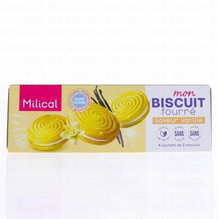 MILICAL Mon Biscuit Fourr&eacute; Vanille 4 sachets de 2