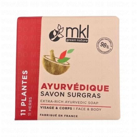 MKL Savon De Marseille Solide Surgras Ayurv&eacute;dique aux 11 plantes 100g