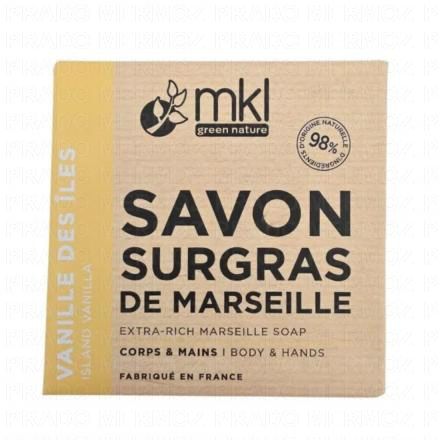 MKL Savon De Marseille Solide Surgras Vanille des iles 100g
