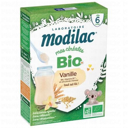 MODILAC Mes c&eacute;r&eacute;ales Bio vanille d&egrave;s 6 mois