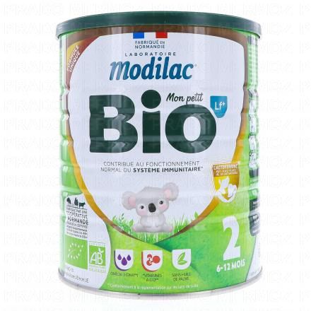 MODILAC Mon petit Bio Lf+ Lait de suite 2&egrave;me &acirc;ge 800g