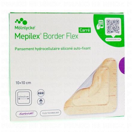MOLNLYCKE Mepilex Border Flex 10x10 cm boite de 16