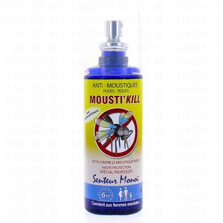 MOUSTI'KILL Anti-moustiques, puces et tiques senteur monoï (100ml)