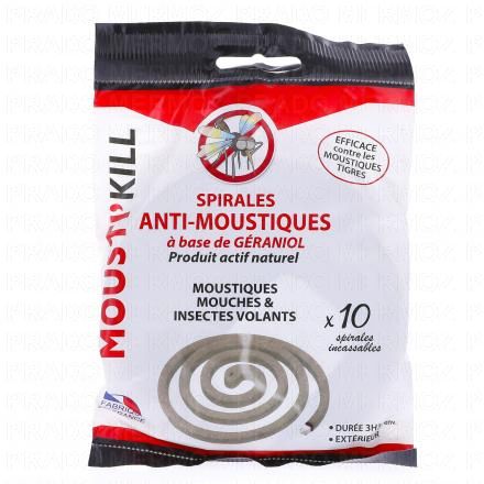 MOUSTI'KILL Spirale anti-moustiques x10