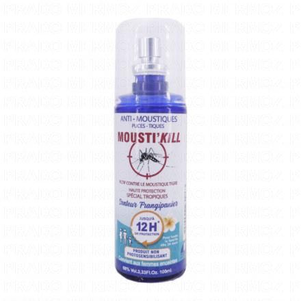 MOUSTI'KILL Spray anti-moustiques parfumé senteur frangipanier 100ml