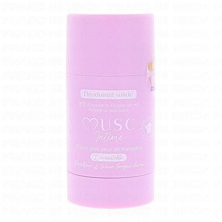 MUSC INTIME L'irr&eacute;sistible - D&eacute;odorant Solide musc blanc 50g