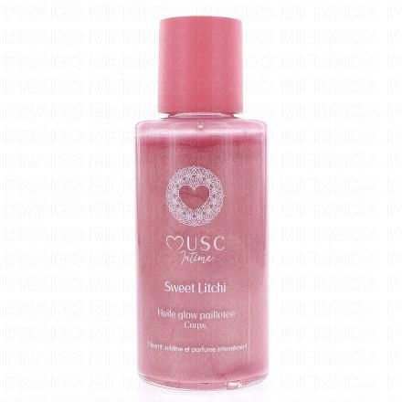 MUSC INTIME Huile Glow Pailletée Corps Sweet Litchi 100ml