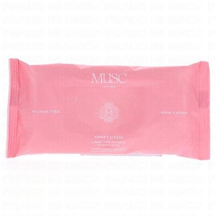 MUSC INTIME La Délicieuse - Lingettes intimes parfum Sweet Litchi x30