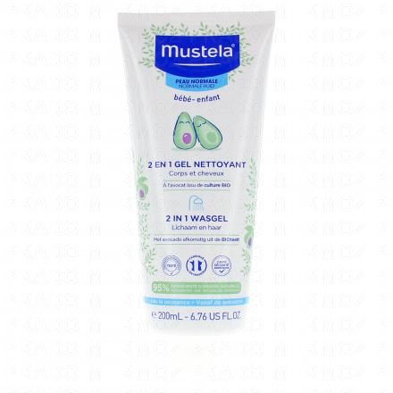 MUSTELA Bébé "Peau normale" 2 en 1 cheveux et corps (tube 200ml)