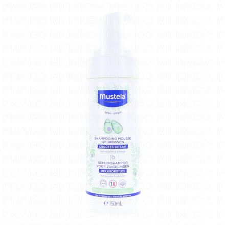 MUSTELA B&eacute;b&eacute; shampooing mousse "cro&ucirc;tes de lait" nourrisson flacon 150ml