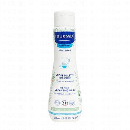 MUSTELA Peau normale - Lait de toilette sans rin&ccedil;age peaux normales (flacon 200ml)