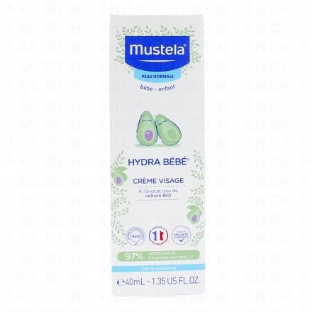 MUSTELA "Peau normale" B&eacute;b&eacute; hydra b&eacute;b&eacute; cr&egrave;me visage tube 40ml