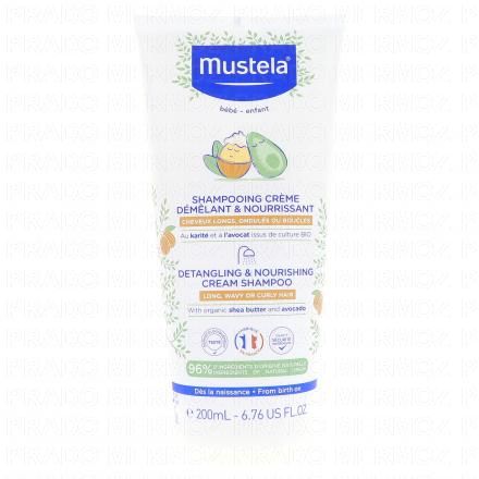 MUSTELA Shampooing Cr&egrave;me D&eacute;m&ecirc;lant & Nourrissant 200ml