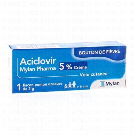 MYLAN Aciclovir 5% Crème Herpès labiale tube 2g