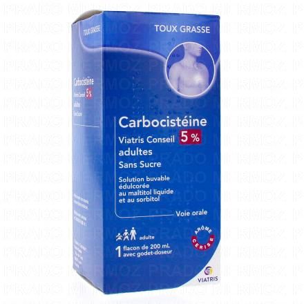 VIATRIS Carbocisteine 5% adulte Falcon 200ml