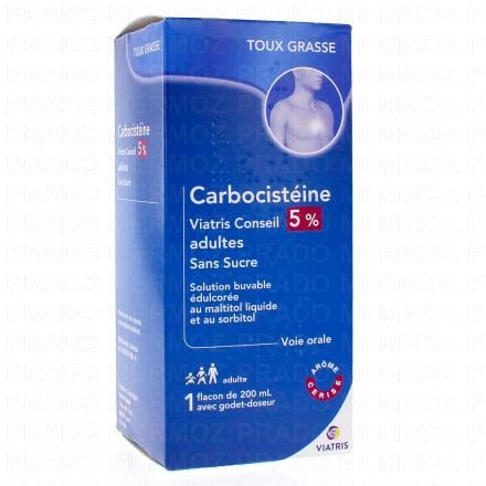 CARBOCISTEINE Viatris 5% adulte- Falcon 200ml