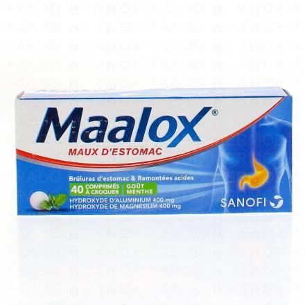 MAALOX maux d'estomac goût menthe