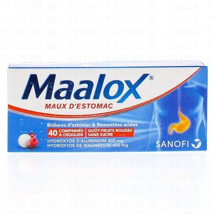 Maalox maux d'estomac sans sucre fruits rouges