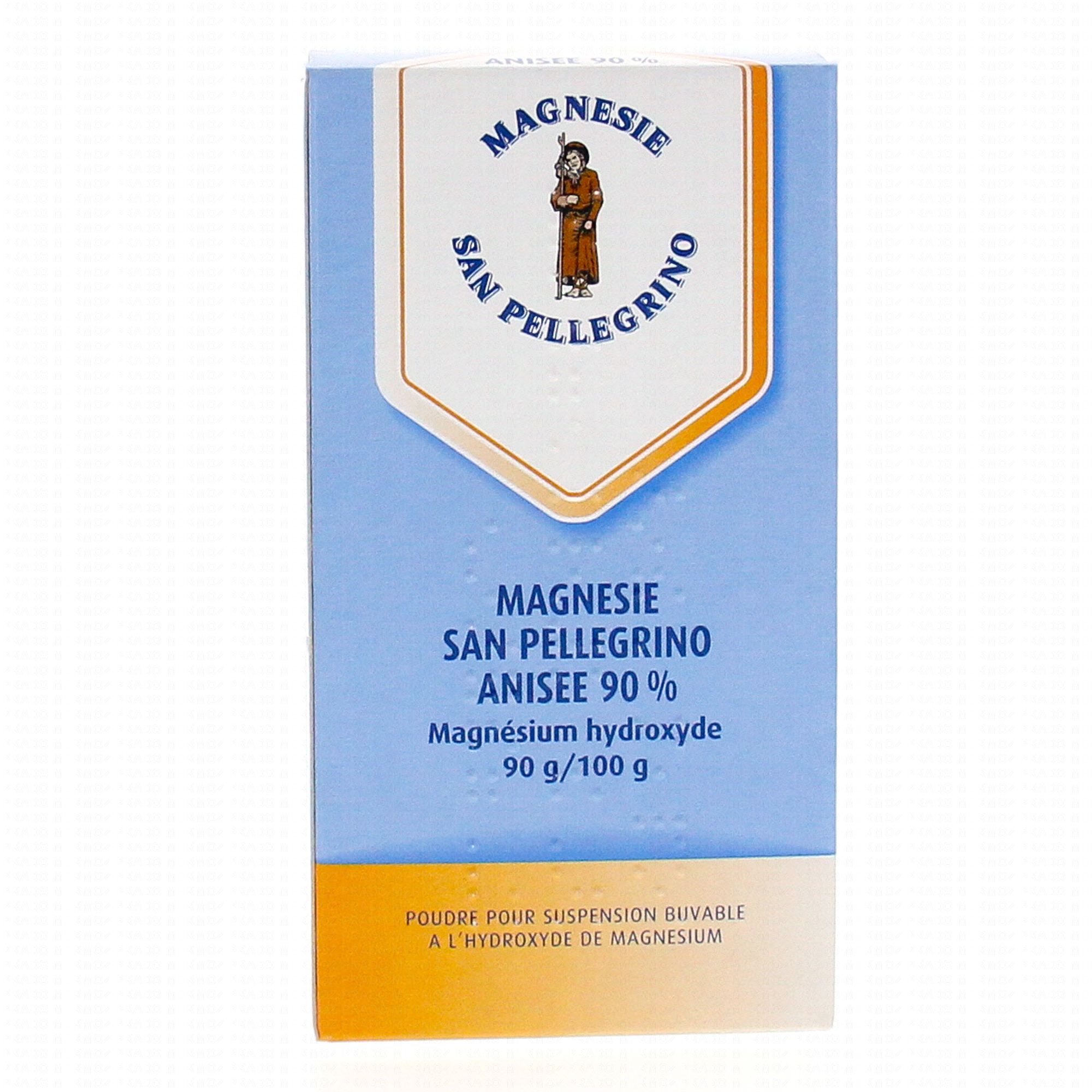Magnésie San Pellegrino anisée 90% poudre orale 90g - Médicament conseil -  Pharmacie Prado Mermoz