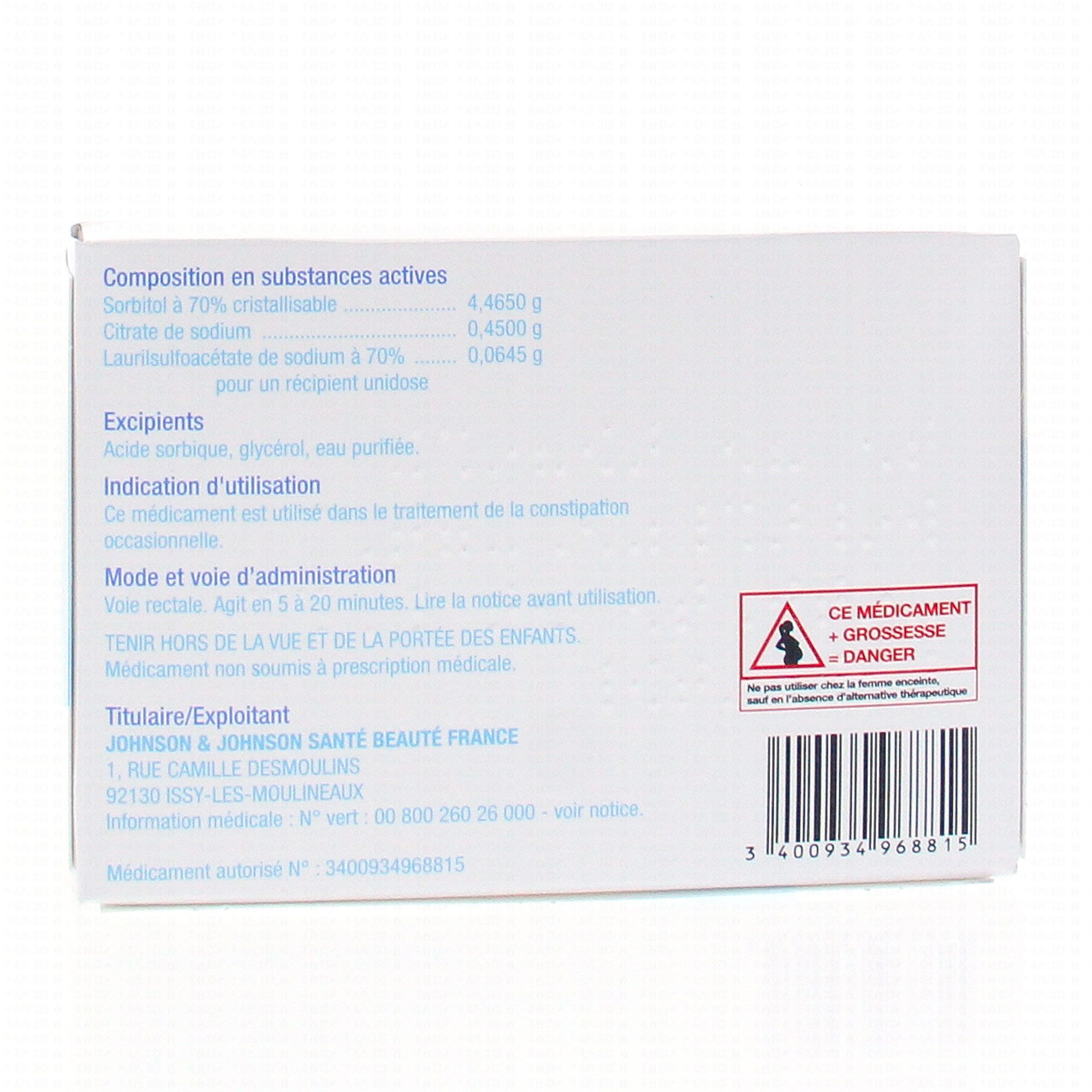Microlax sorbitol citrate et laurilsulfoacétate de sodium boîte de 12  récipients unidoses - Médicament conseil - Pharmacie Prado Mermoz
