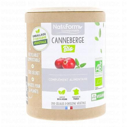 NAT & FORM Ecoresponsable - Canneberges bio x200 g&eacute;lules