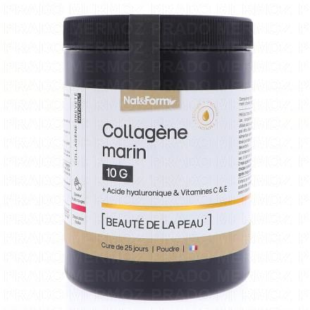 NAT & FORM Collag&egrave;ne Marin 10g Beaut&eacute; de La Peau Saveur Fruits Rouges Poudre 315g