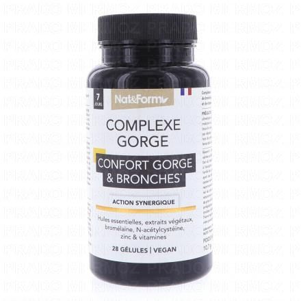 NAT & FORM Complexe Gorge & Bronches x28 g&eacute;lules