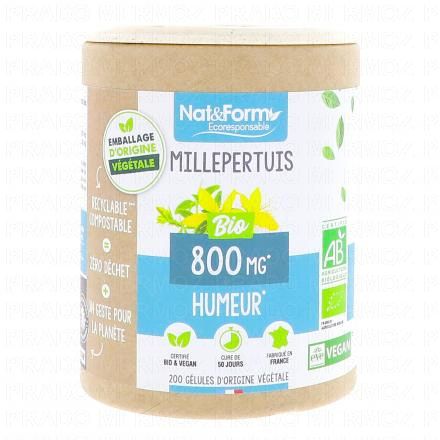 NAT & FORM Ecoresponsable - Millepertuis bio humeur x200 g&eacute;lules