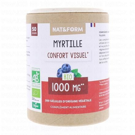 NAT & FORM Ecoresponsable - Myrtille bio 200 g&eacute;lules