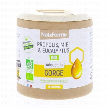 NAT & FORM Ecoresponsable - Gommes propolis et miel bio x45
