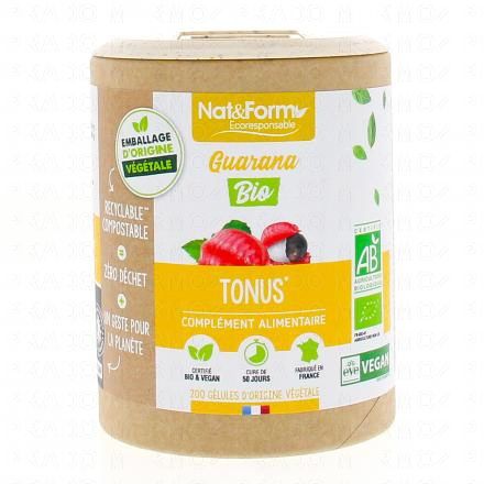 NAT & FORM Ecoresponsable - Guarana Bio 200 g&eacute;lules