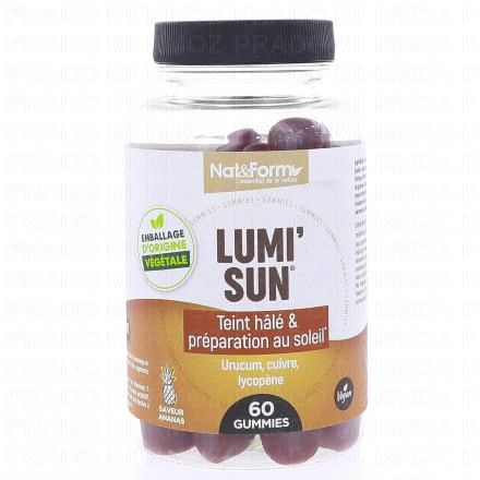 NAT & FORM Lumi'Sun Teint Hal&eacute; x60 Gummies