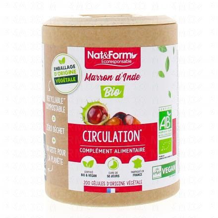 NAT & FORM Ecoresponsable - Marron d'inde bio 200 g&eacute;lules