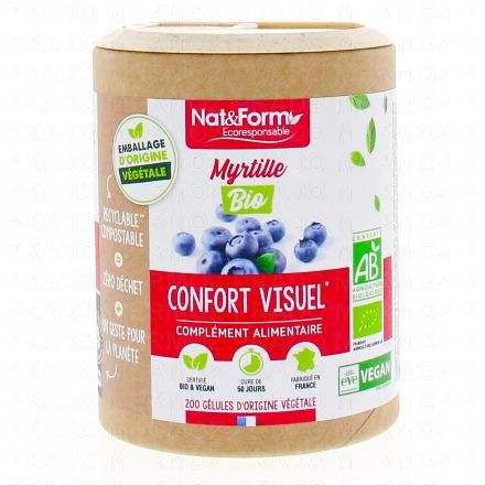 NAT & FORM Ecoresponsable - Myrtille bio 200 g&eacute;lules