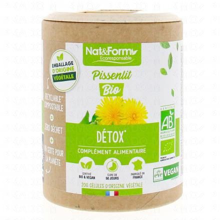 NAT & FORM Ecoresponsable - Pissenlit Bio 200 g&eacute;lules