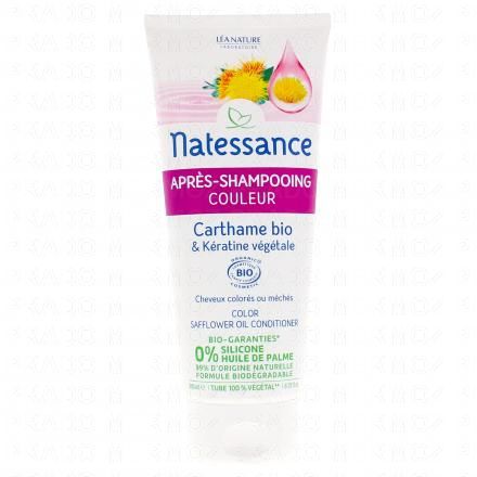 NATESSANCE Apr&egrave;s-shampooing couleur &agrave; la carthame bio et &agrave; la k&eacute;ratine v&eacute;g&eacute;tale tube 200ml